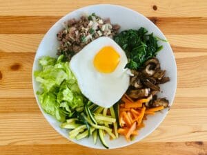 egg on white ceramic plate